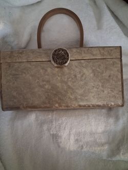 Vintage Lucite Box Clutch Handbag