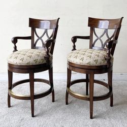 Double X Back Santa Fe Wooden Stools by Woodbridge Furniture Co.
