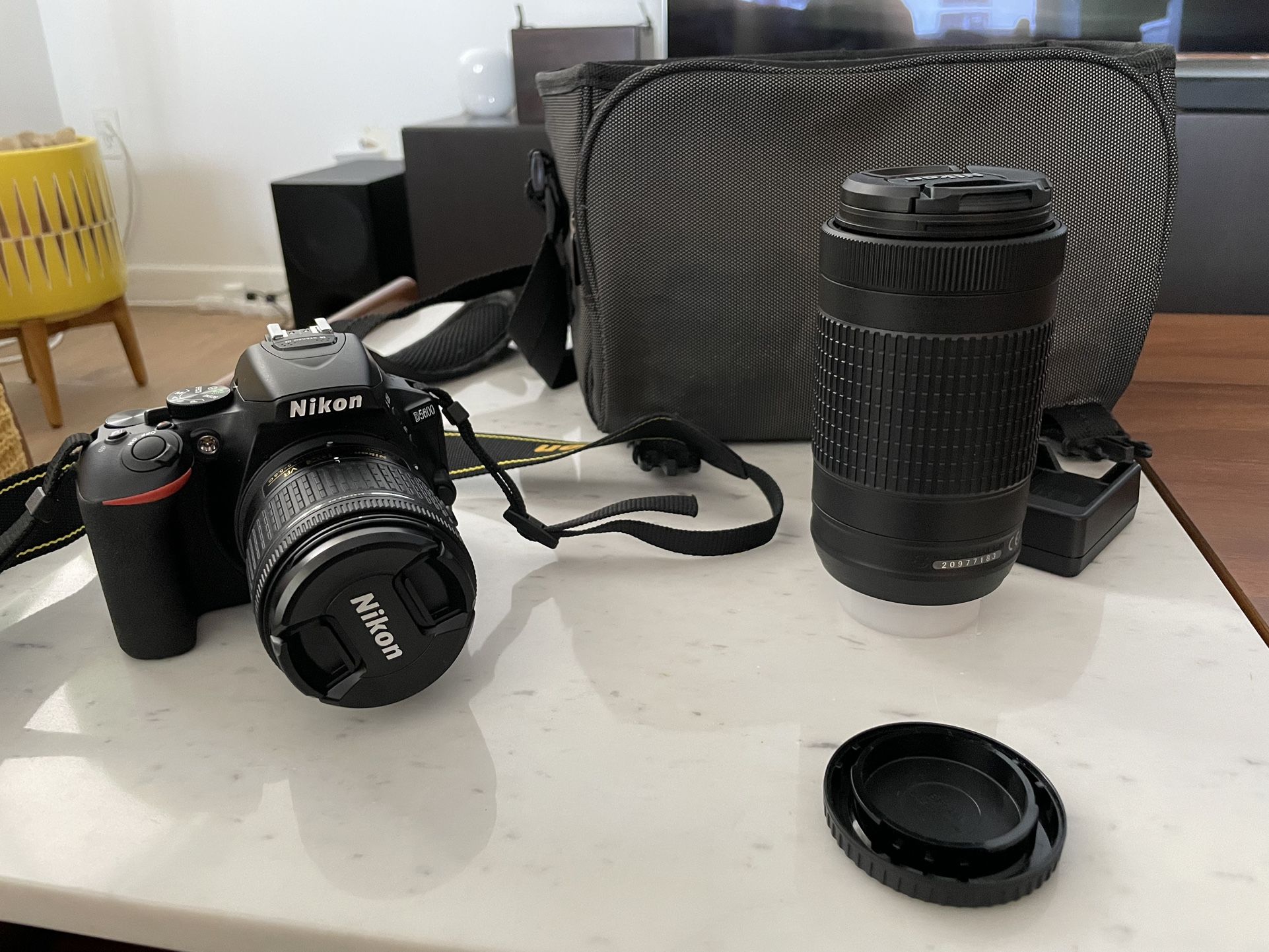 Nikon D5600 DSLR Camera With Lenses And Bag