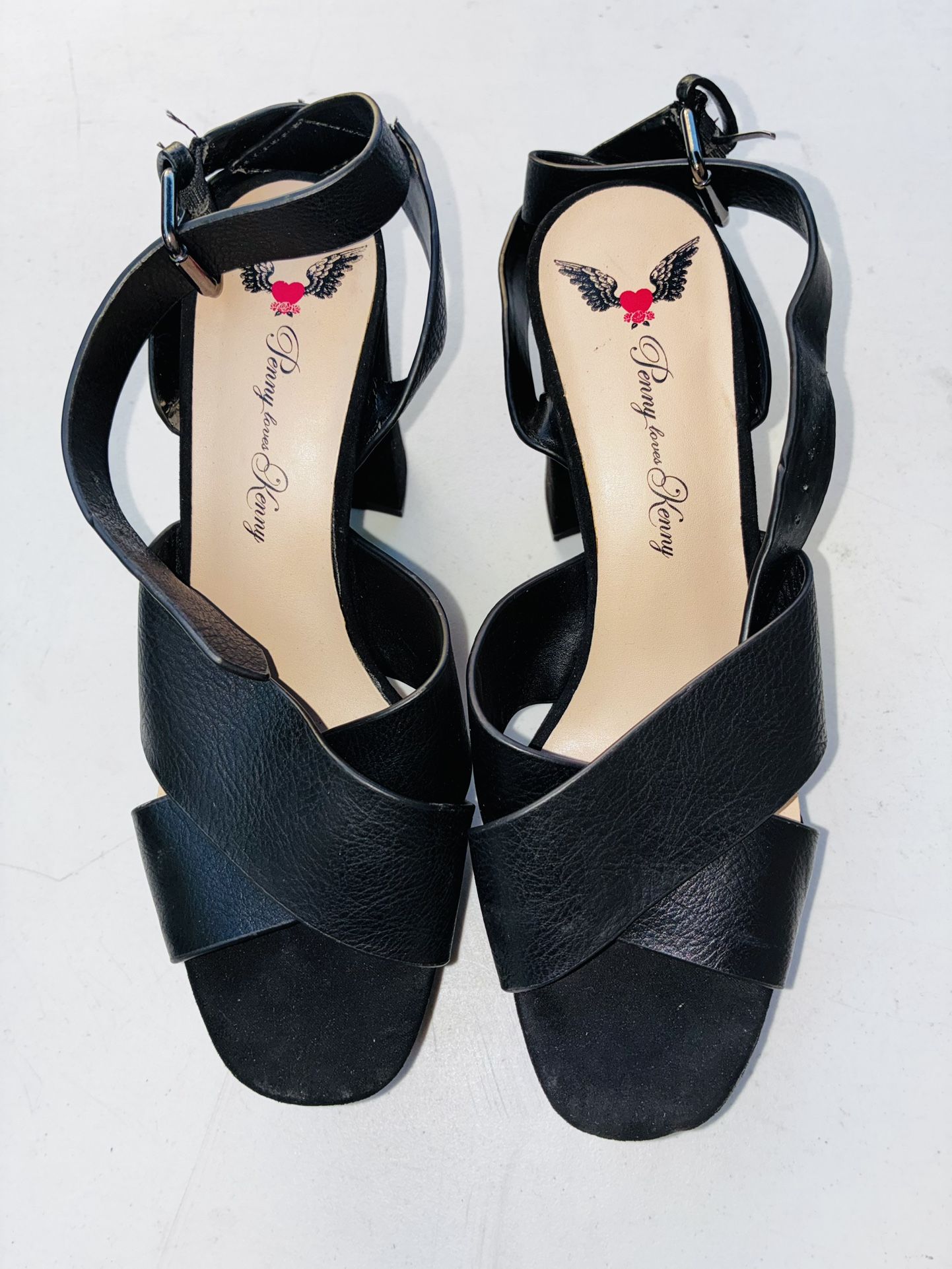 Penny Loves Kenny Faria Strappy Platform Sandal Heels Women's