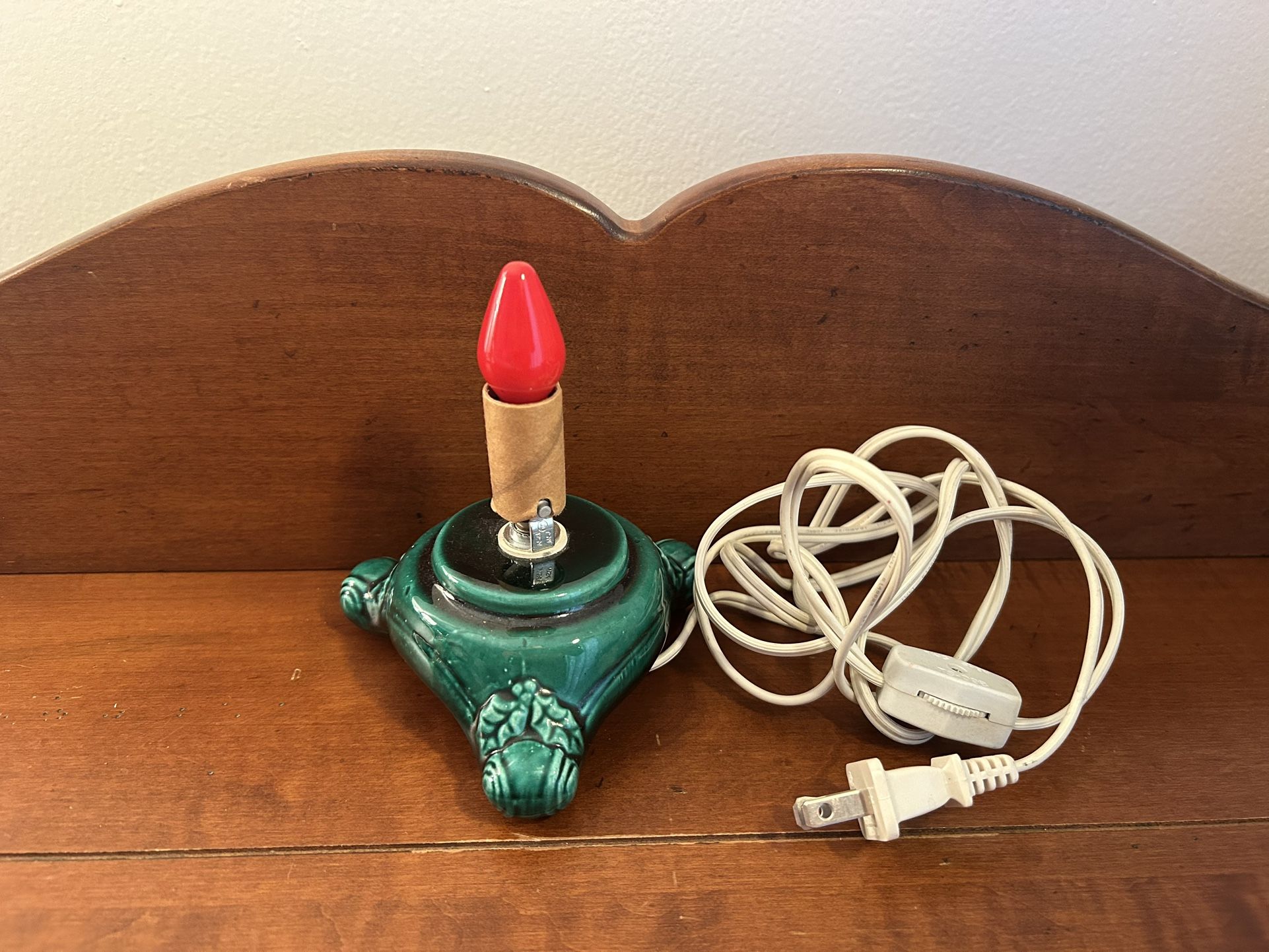 Vintage Ceramic Christmas Tree Base Only - 2.25” diameter - 4.5” long x 5” tall - works 