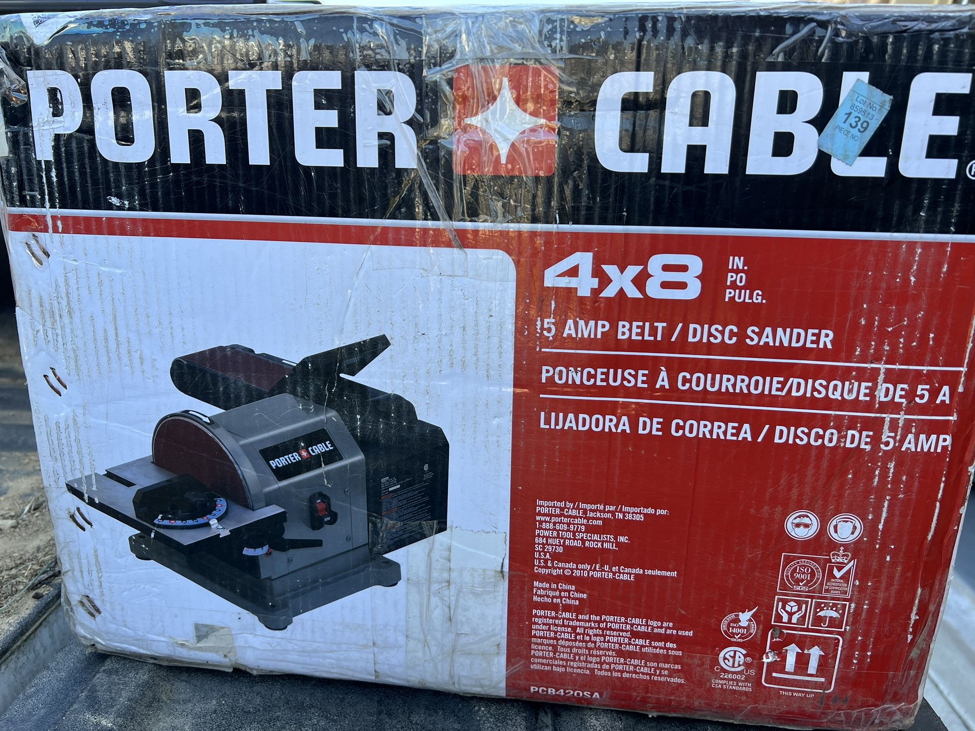 PorterCable PCB420SA Belt with 8" Disc Bench Sander, 4" x 36" for Sale
