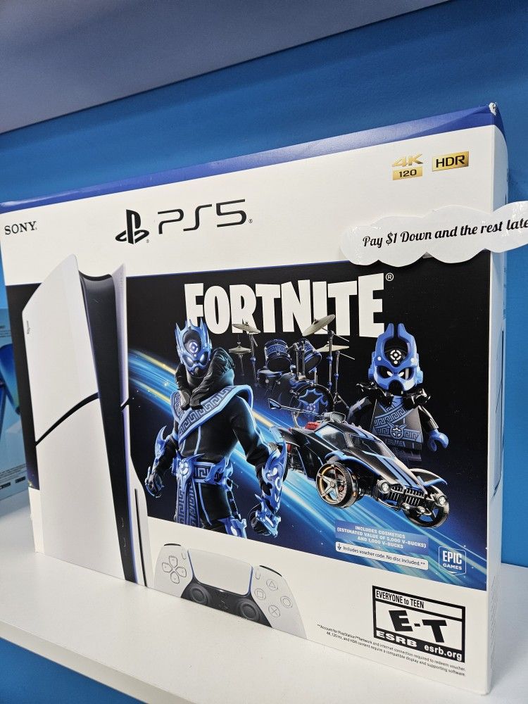 Sony Playstation 5 PS5 Gaming Console New Fortnite Edition - $1 To Take it Home same Day and Pay the Rest later!