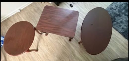 3-Piece Wooden Coffee and End Table Set