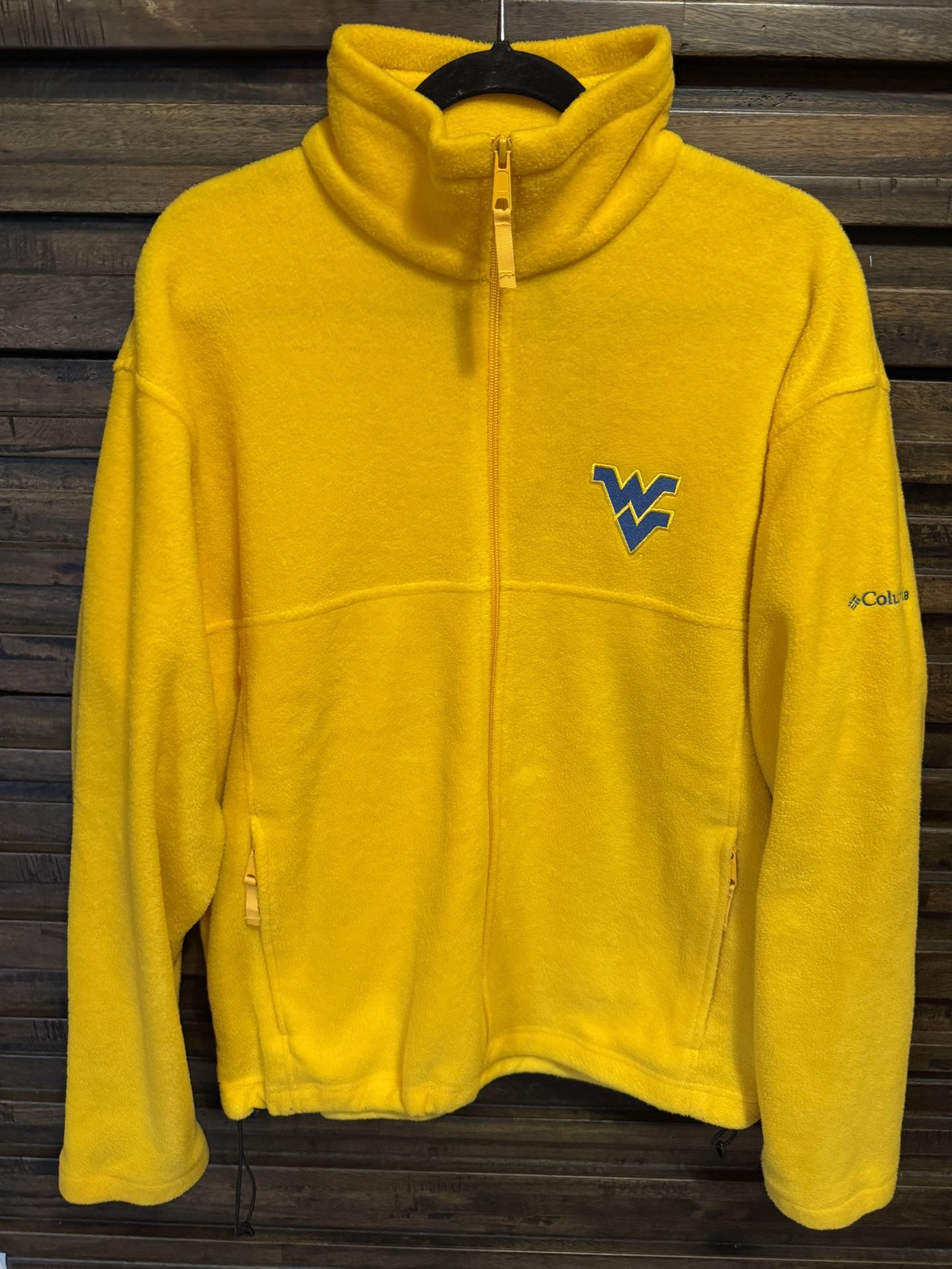 Mens LRG West Virginia University Full-Zip Fleece Jacket Columbia GOLD YELLOW
