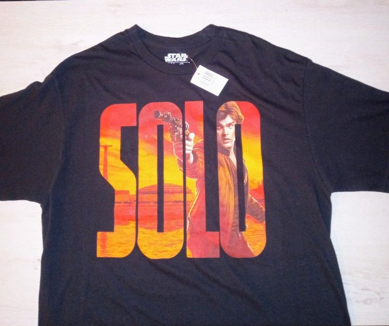 Men's Star Wars Han Solo T-shirt Size Large(Black)