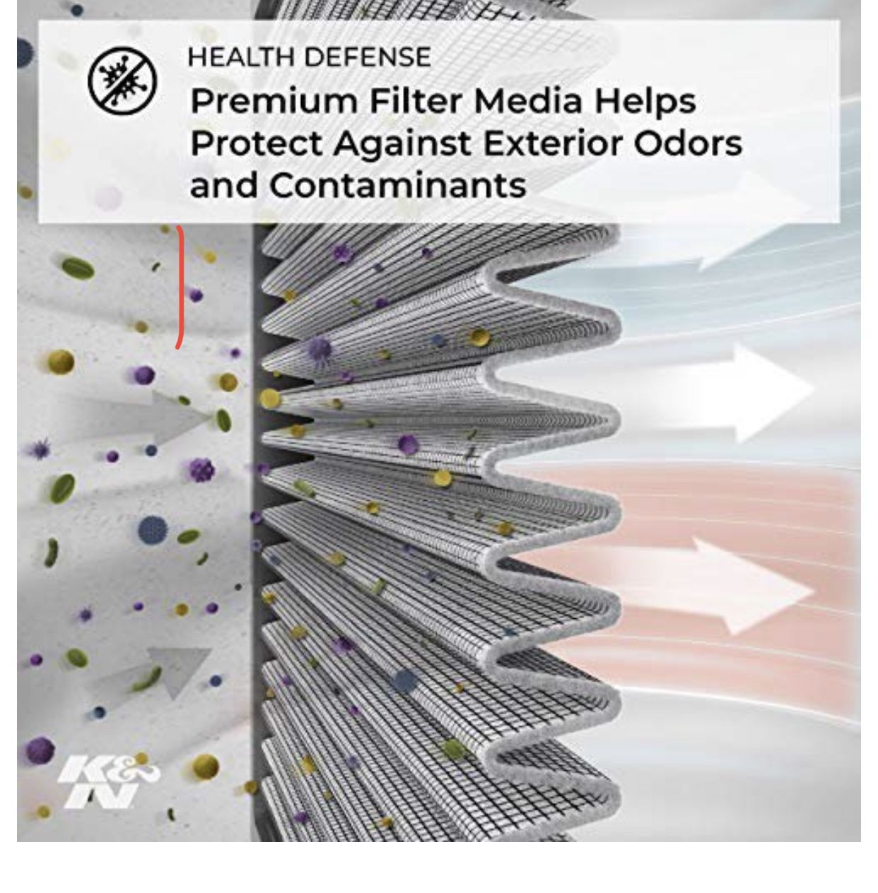 K&N VF2000 Cabin Air Filters Washable and Reusable Designed for