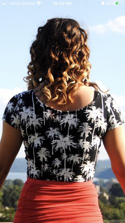 Palm Tree/ Foral Crop Top