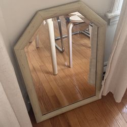 Real Wood Wall Mirror Cream