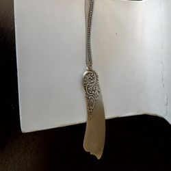Turned Handle Silver Plate Butter Knife