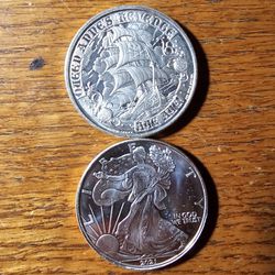 2 Silver 1oz Coins 