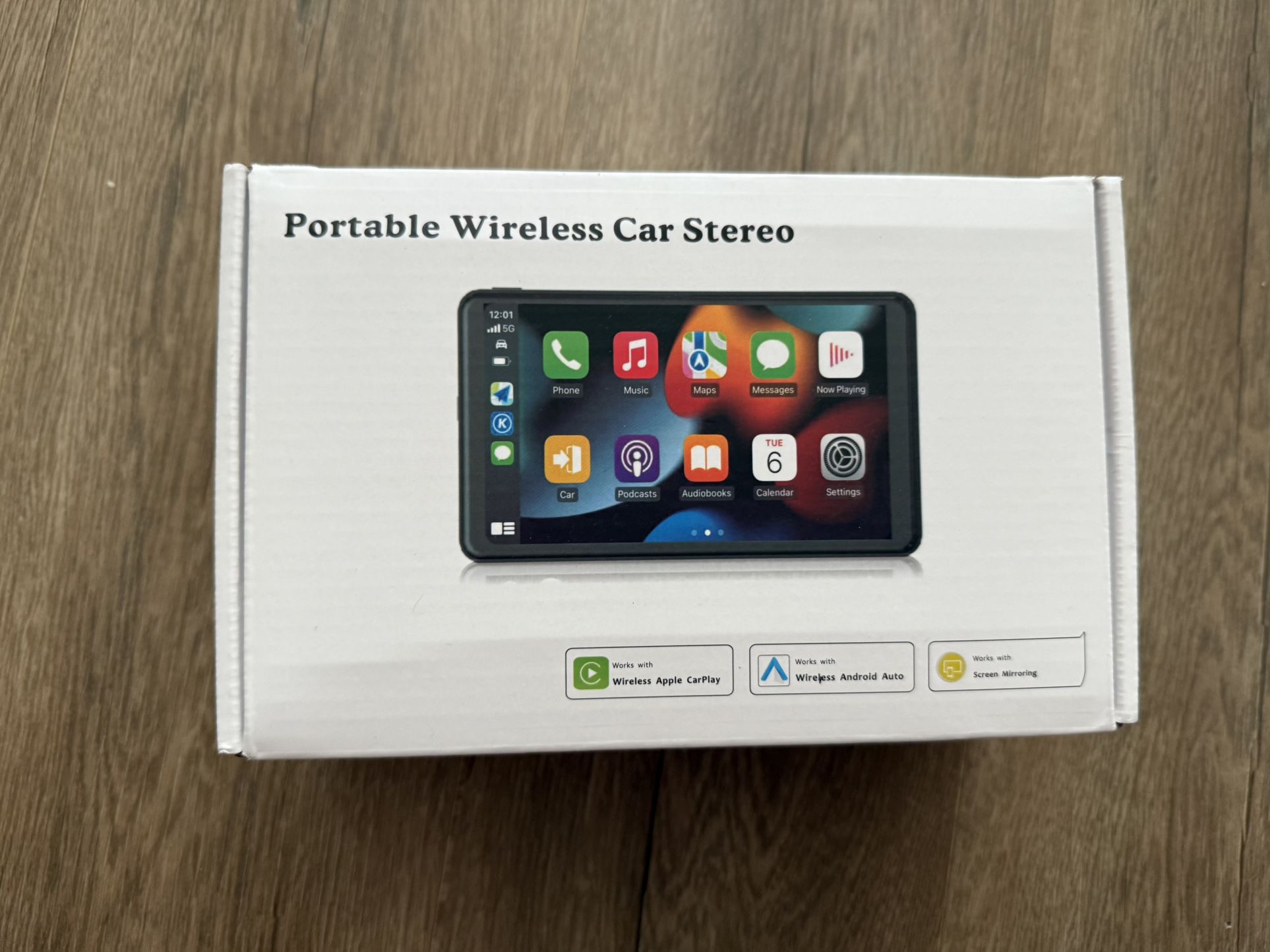 Apple Carplay Screen for Car, 7" HD Portable Car Stereo Touch Screen with Wireless Android Auto, Backup Camera, Car Audio Receivers with Voice Control
