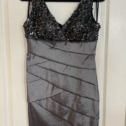 Dark Gray Sequin Dress