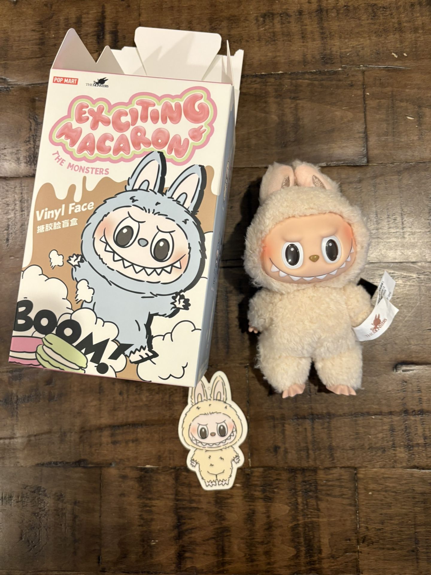 Pop Mart Labubu The Monsters Tasty Macarons Soymilk Vinyl Plush Pendant.