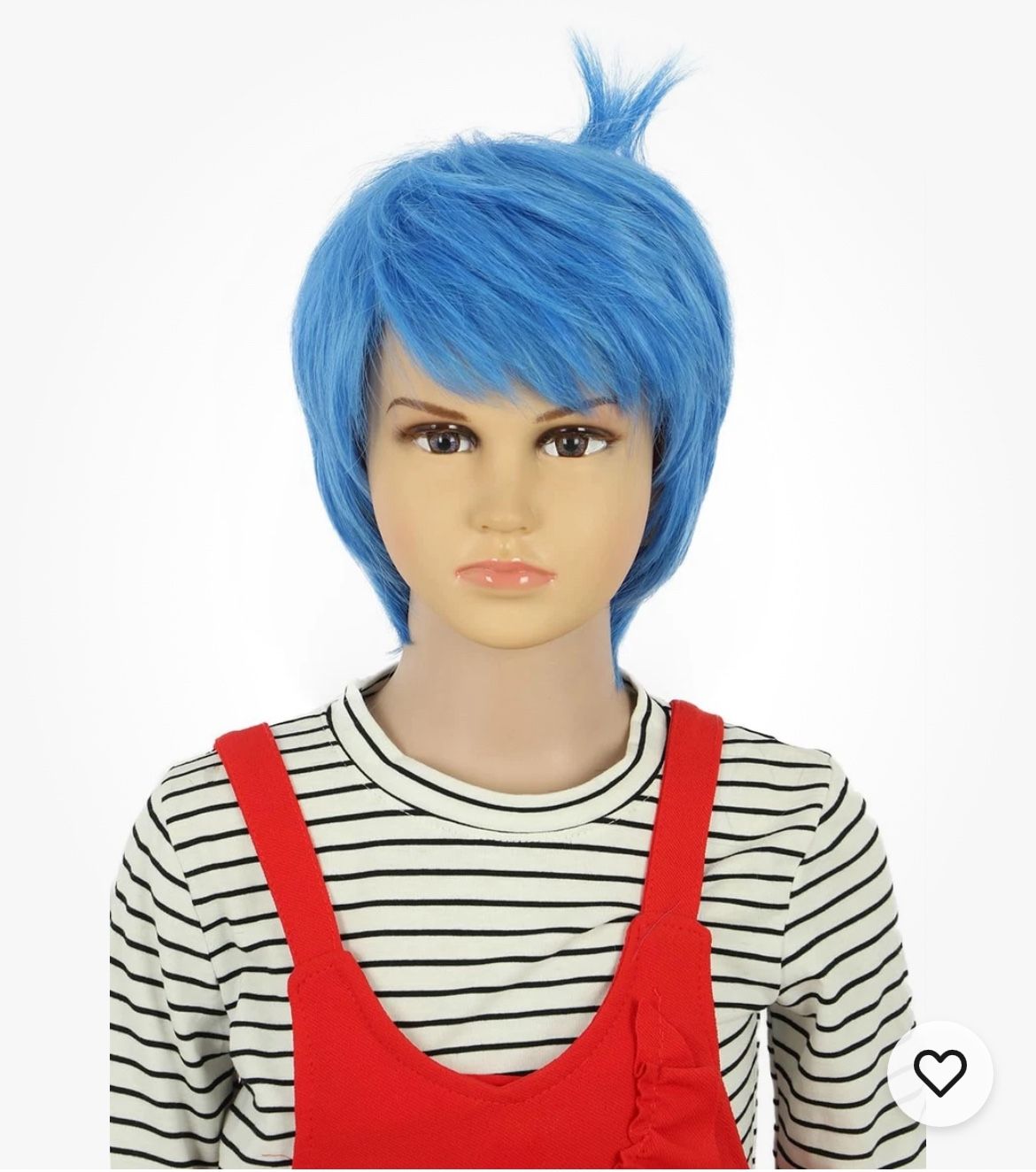Short Blue Wig Kids Children Blue Bob Wig Short Layered Wig Girls Synthetic Cosplay Costume Party Wig