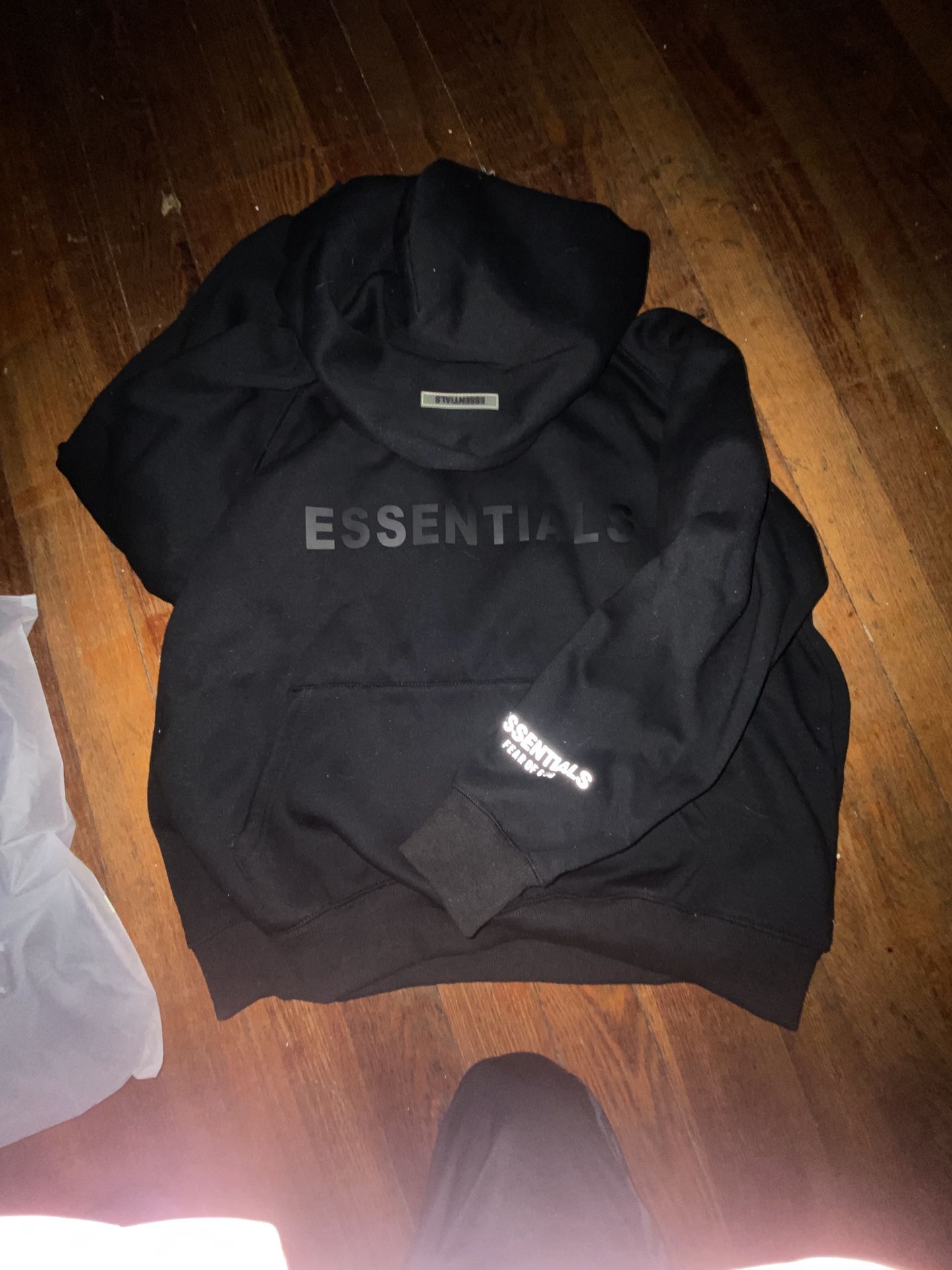 Black Essentials Fear Of God Hoodie