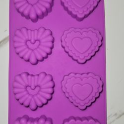 8 HEART Silicone Candy Mold for Chocolate Treat Making Valentine Mother's Day