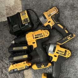 Dewalt 20v Max Drill and Impact + Brushless Impact 