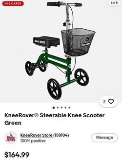 4-wheel steerable scooter with front storage basket for recreational purposes not medical