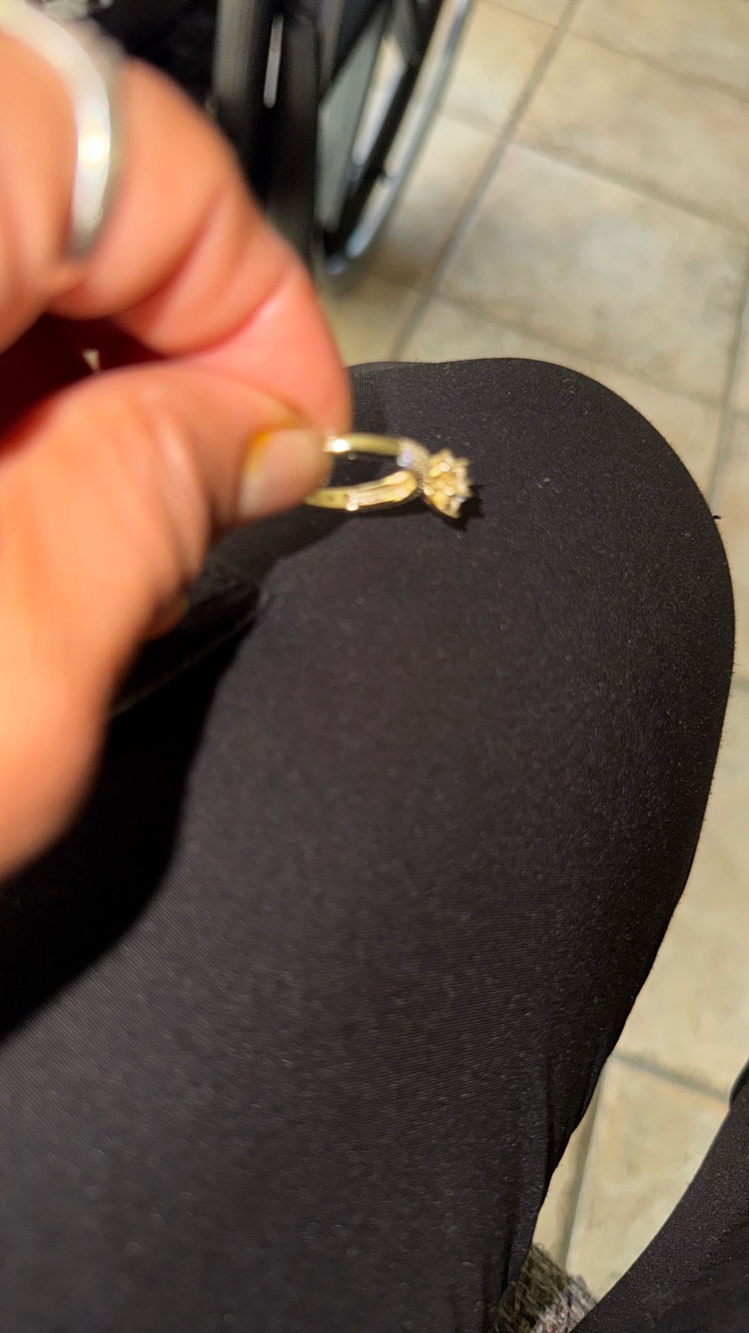 6.1/2 Size .925 K. Moissanite Diamond All Silver