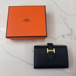 Hermes Beam mini wallet Noir