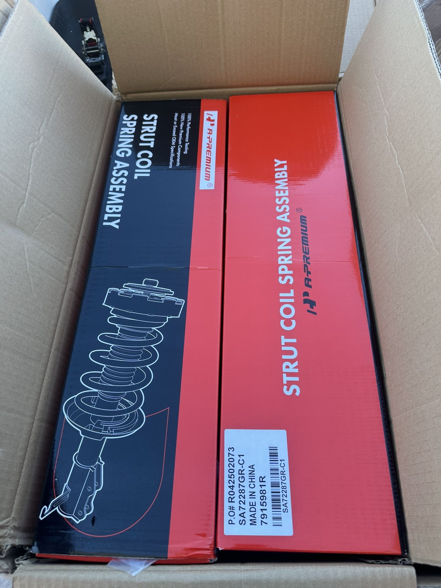 Front and Rear Complete Shock Absorber Strut & Coil Spring Assembly Compatible with Honda Civic 2006-2011 & Acura CSX 2006-2011