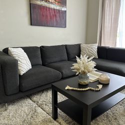 Dark Gray IKEA Sectional Sofa 