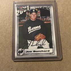 2001 TEAM BEST JOE BORCHARD AUTO ON CARD AUTOGRAPH BIRMINGHAM BARONS