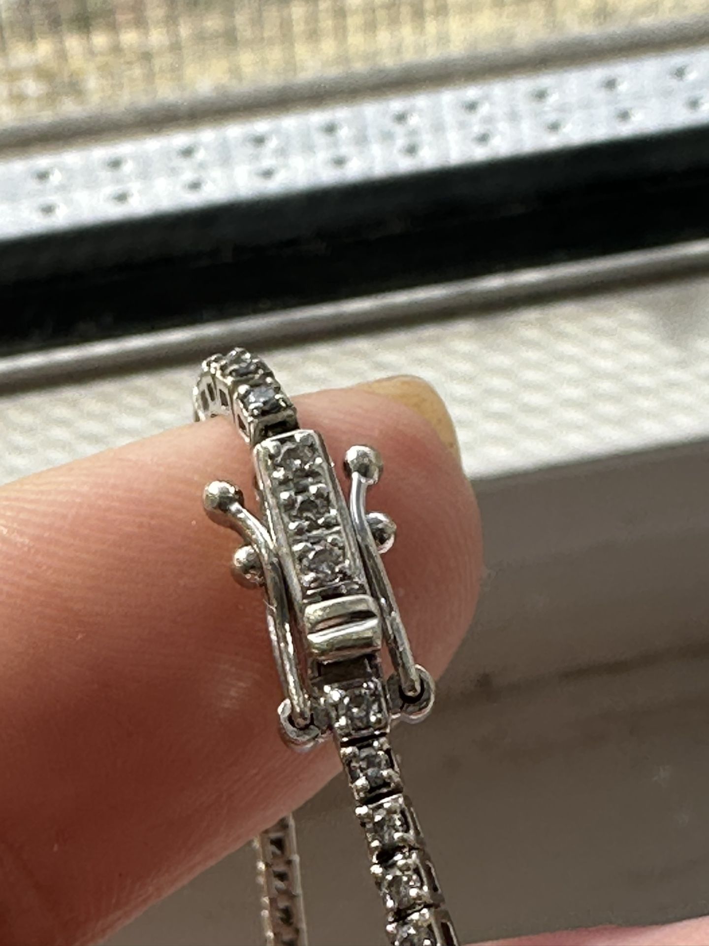 Dainty diamond tennis bracelet (ShaneCo brand)