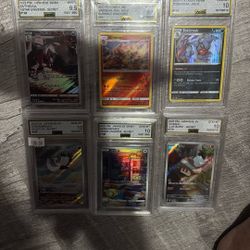 6 Mint Pokemon  Slabs. 9.5/10