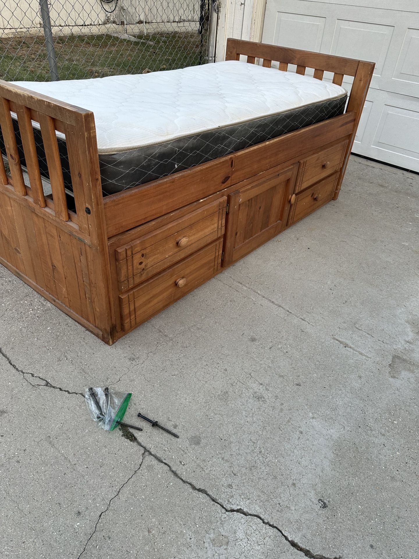 Twin Wood Bed
