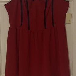 Brand New Black & Red Flowy Short Dress Size 3X