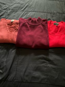 Lot of 3 Women's Knit Sweaters the size is one is Larger and two is M all three for $35 total not each