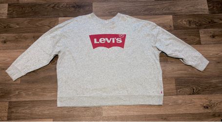 Levi’s Plus Size 4X Gray Relaxed Graphic Logo Pullover Sweatshirt