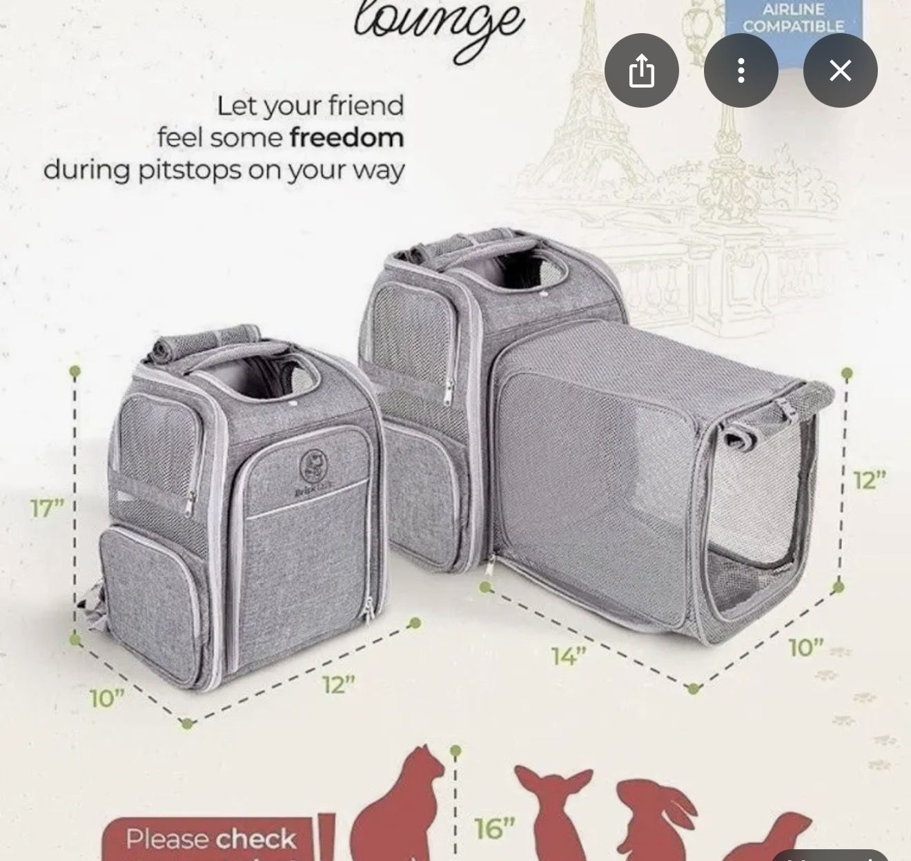 New Expandable Pet Backpack
