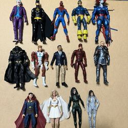 Lot of 14 superheroe action figures