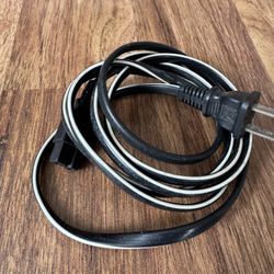 6ft AC Power Cord - Polarized 2-Slot (IEC C7) Replacement Cable - Black