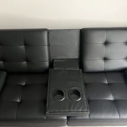 Leather Futon Sofa Bed