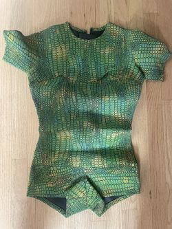 Retro Green Animal Print Wetsuit