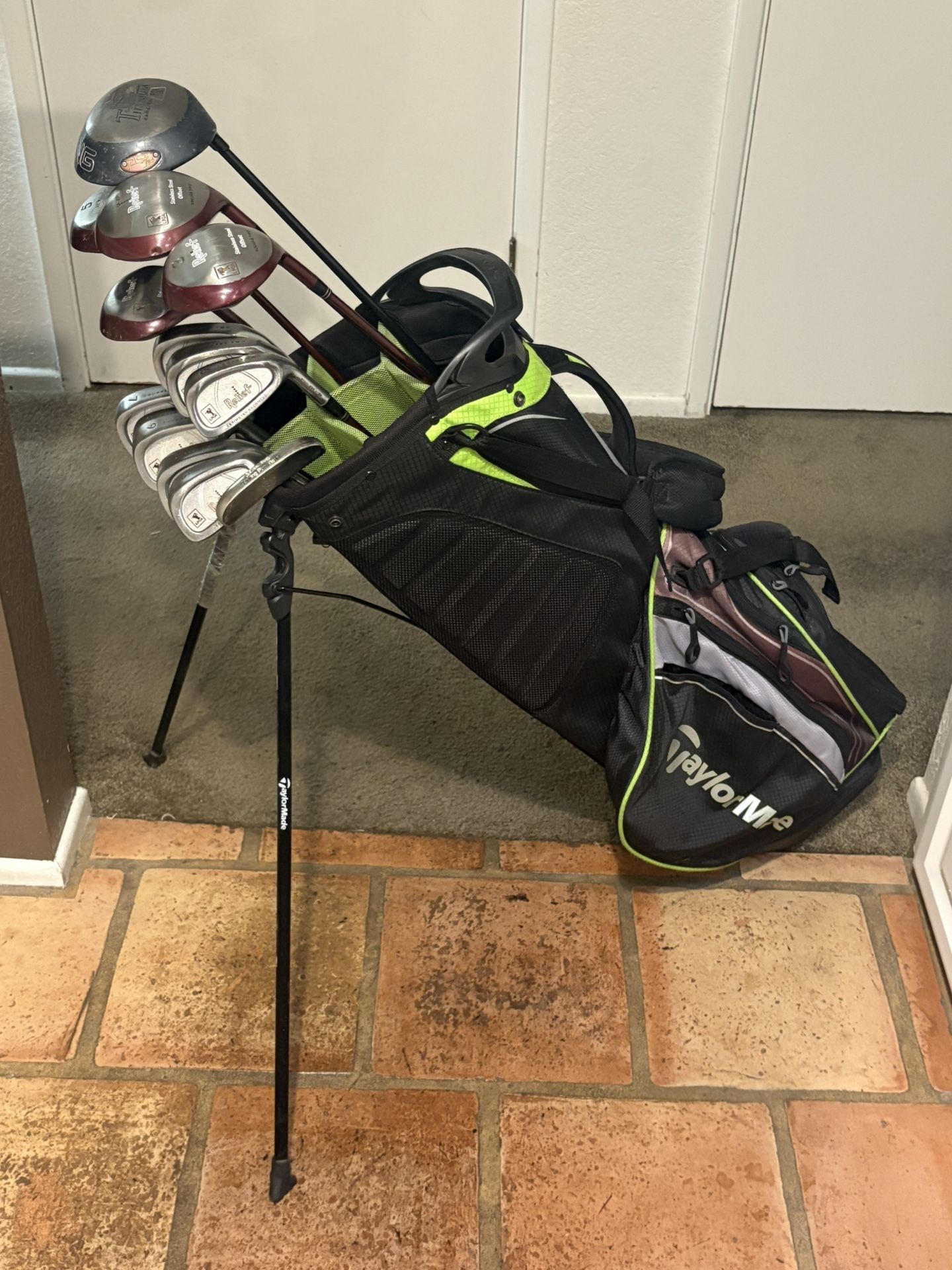 LADIES FULL SET Women’s Golf Clubs - PING, Square Two & TaylorMade Stand Bag