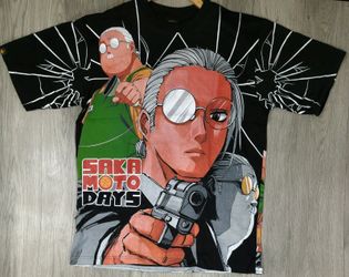 RARE Sakamoto Days Taro Shin AOP Mega Print Double Sided Anime XL