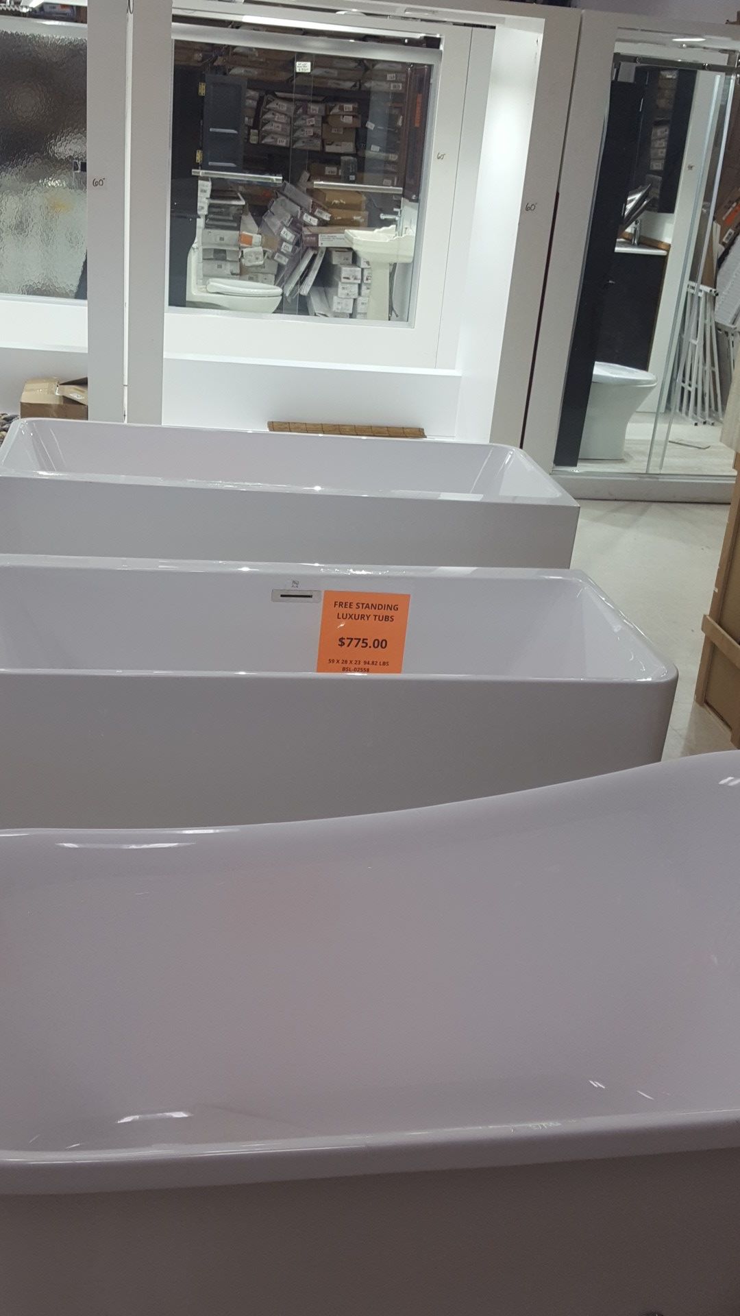 Stand alone tubs