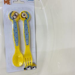 Cuchará De Niño En Formato Minions Plásticas Y Duraderas 