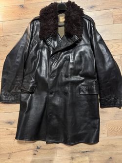 WW11 Men's Skinnarland Swedish Officers Leather Coat