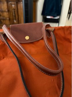 Authentic LONGCHAMP Cognac Color Double Handle Pocketbook