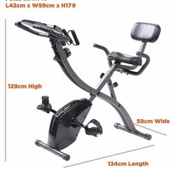 Foldable Workout Bike With Resistance Bands