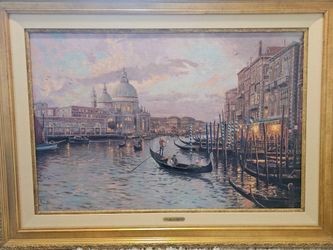 Thomas Kinkade hand highlighted painting
