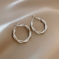 New Twist Hoop Earrings, Best Valentines Gift 