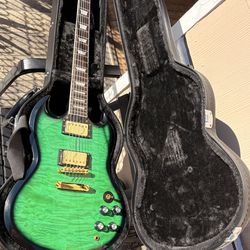 Replica Gibson, Les Paul Ultra Rare green burst