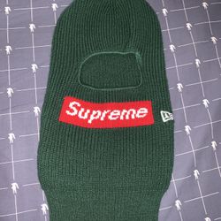 Supreme New Era Box Logo Balaclava Green 
